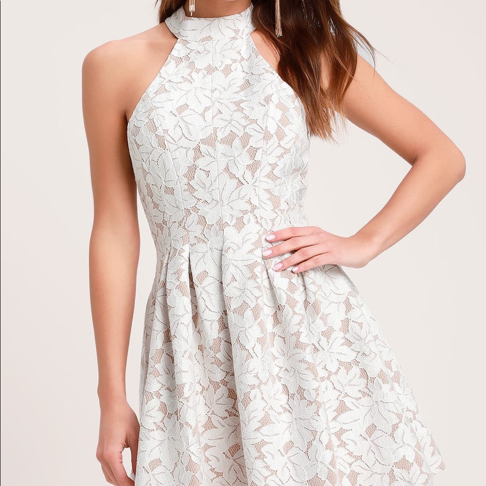 Ivory halter dress